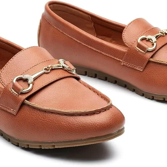 Women's brown loafers